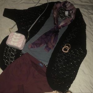 NWT Long crocheted  cocoon dolman cover/ shrug